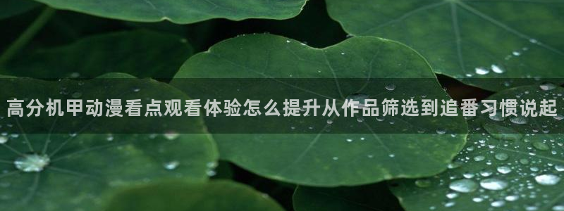 动漫之家官方正版入口:高分机甲动漫看点观看体验怎么提升从作品筛选到追番习惯说起